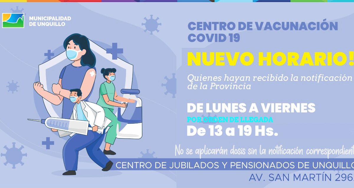 Unquillo: Puesto de vacunación Covid19